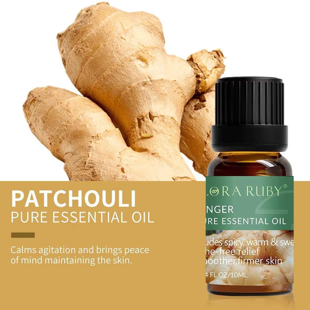 Essential Oils for Diffusers Lavender Eucalyptus Tea Tree Peppermint Rosemary Mint Bergamot Lemon Rose Pure Essential Oil 10Ml