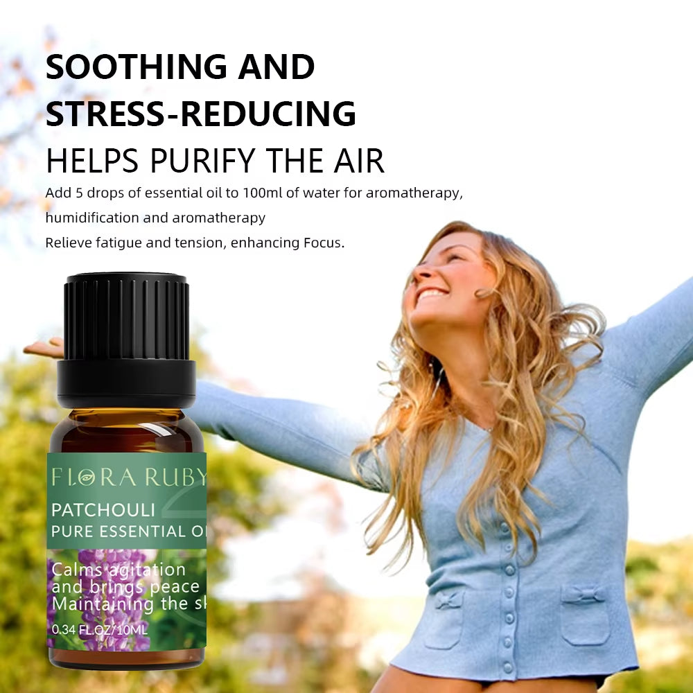 Essential Oils for Diffusers Lavender Eucalyptus Tea Tree Peppermint Rosemary Mint Bergamot Lemon Rose Pure Essential Oil 10Ml