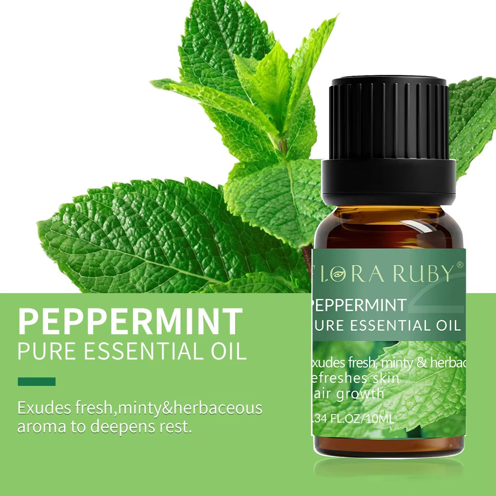 Essential Oils for Diffusers Lavender Eucalyptus Tea Tree Peppermint Rosemary Mint Bergamot Lemon Rose Pure Essential Oil 10Ml