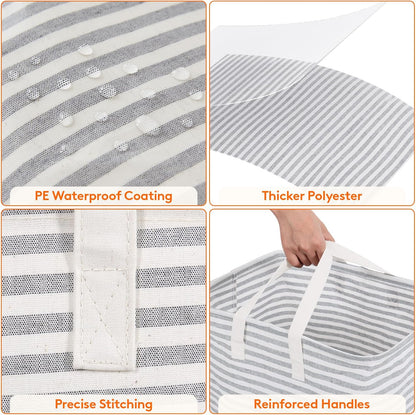 Laundry Hamper Large Collapsible Laundry Basket, Freestanding Waterproof Clothes Hamper Storage with Easy Carry Handles for Clothes in Bedroom Bathroom College Dorm for Adults, Gray, 80L