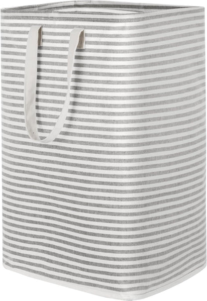 Laundry Hamper Large Collapsible Laundry Basket, Freestanding Waterproof Clothes Hamper Storage with Easy Carry Handles for Clothes in Bedroom Bathroom College Dorm for Adults, Gray, 80L
