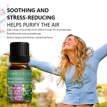 Essential Oils for Diffusers Lavender Eucalyptus Tea Tree Peppermint Rosemary Mint Bergamot Lemon Rose Pure Essential Oil 10Ml