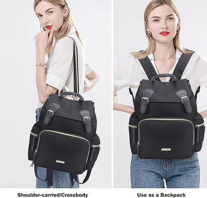Diaper Bag Backpack: Multifunctional Stylish Travel Baby Bag with Crossbody Strap
